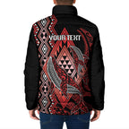 Aotearoa Iwi Ngapuhi Personalised Padded Jacket NZ Maori Humpback Whale Taniko Motifs