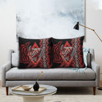 Aotearoa Iwi Ngapuhi Pillow Cover NZ Maori Humpback Whale Taniko Motifs