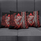 Aotearoa Iwi Ngapuhi Pillow Cover NZ Maori Humpback Whale Taniko Motifs