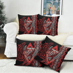 Aotearoa Iwi Ngapuhi Pillow Cover NZ Maori Humpback Whale Taniko Motifs