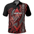 Aotearoa Iwi Ngapuhi Personalised Polo Shirt NZ Maori Humpback Whale Taniko Motifs