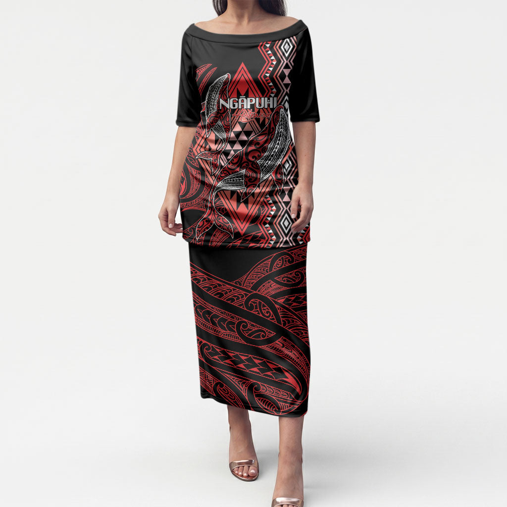 Aotearoa Iwi Ngapuhi Personalised Puletasi NZ Maori Humpback Whale Taniko Motifs