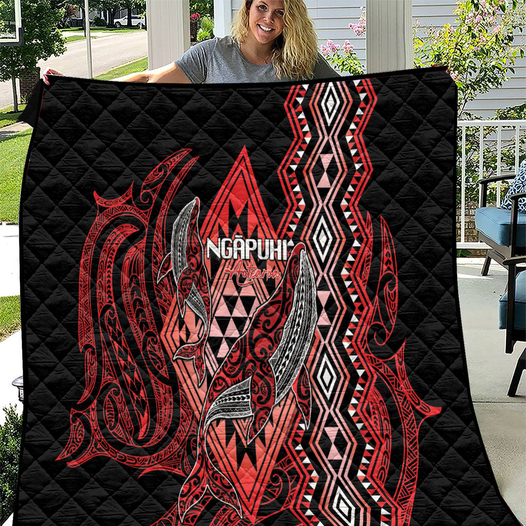 Aotearoa Iwi Ngapuhi Quilt NZ Maori Humpback Whale Taniko Motifs