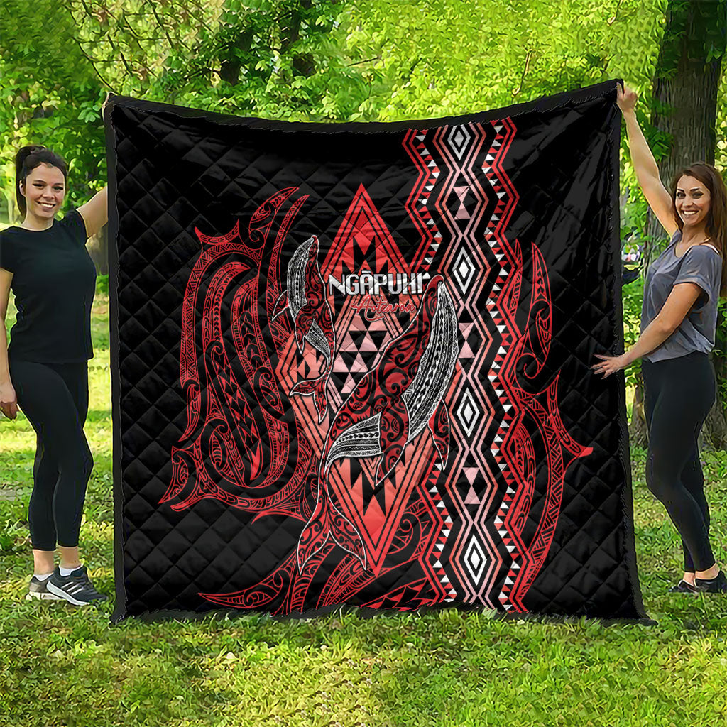 Aotearoa Iwi Ngapuhi Quilt NZ Maori Humpback Whale Taniko Motifs