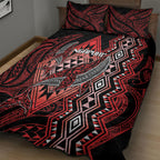 Aotearoa Iwi Ngapuhi Quilt Bed Set NZ Maori Humpback Whale Taniko Motifs