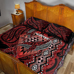 Aotearoa Iwi Ngapuhi Quilt Bed Set NZ Maori Humpback Whale Taniko Motifs