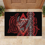 Aotearoa Iwi Ngapuhi Rubber Doormat NZ Maori Humpback Whale Taniko Motifs
