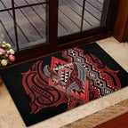 Aotearoa Iwi Ngapuhi Rubber Doormat NZ Maori Humpback Whale Taniko Motifs