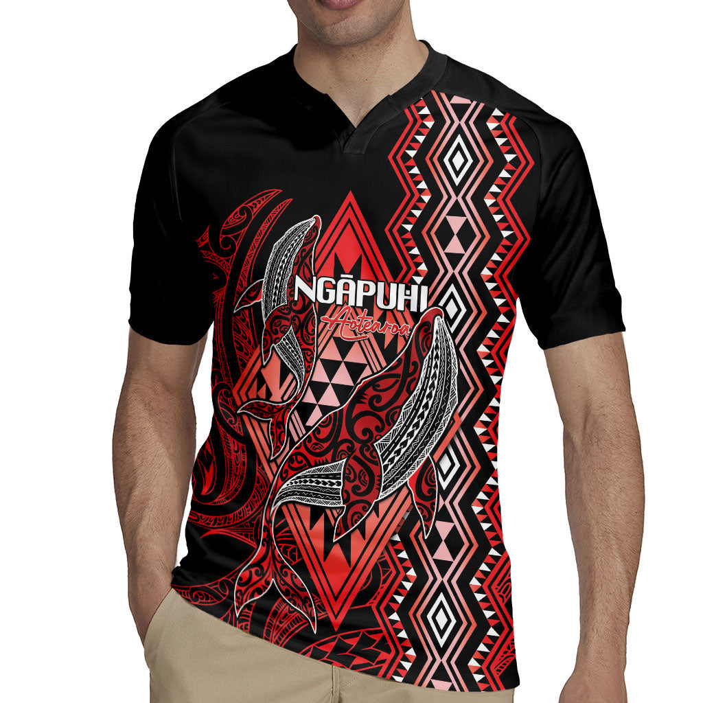 Aotearoa Iwi Ngapuhi Personalised Rugby Jersey NZ Maori Humpback Whale Taniko Motifs