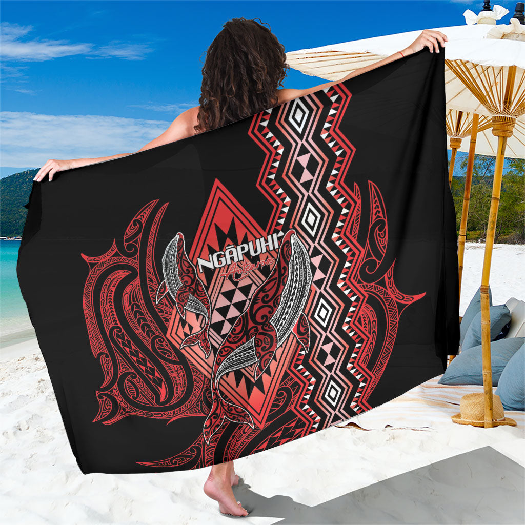 Aotearoa Iwi Ngapuhi Sarong NZ Maori Humpback Whale Taniko Motifs