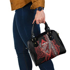 Aotearoa Iwi Ngapuhi Shoulder Handbag NZ Maori Humpback Whale Taniko Motifs