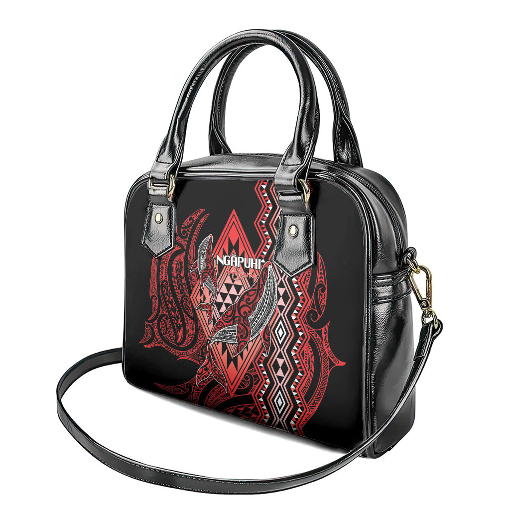 Aotearoa Iwi Ngapuhi Shoulder Handbag NZ Maori Humpback Whale Taniko Motifs