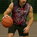 Aotearoa Iwi Ngapuhi Personalised Sleeveless Zip Hoodie NZ Maori Humpback Whale Taniko Motifs