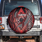 Aotearoa Iwi Ngapuhi Spare Tire Cover NZ Maori Humpback Whale Taniko Motifs