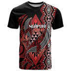 Aotearoa Iwi Ngapuhi Personalised T Shirt NZ Maori Humpback Whale Taniko Motifs