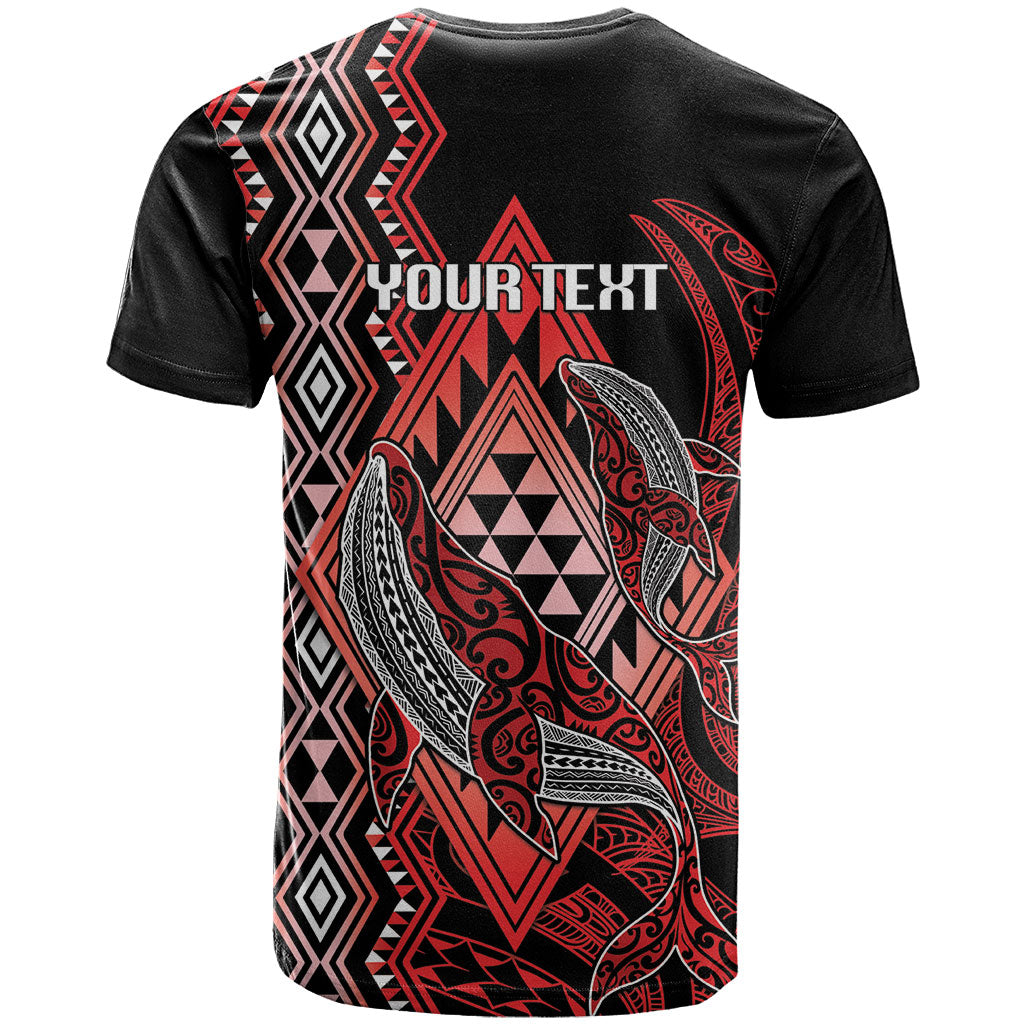 Aotearoa Iwi Ngapuhi Personalised T Shirt NZ Maori Humpback Whale Taniko Motifs
