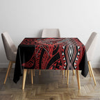 Aotearoa Iwi Ngapuhi Tablecloth NZ Maori Humpback Whale Taniko Motifs