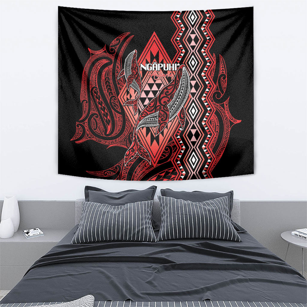 Aotearoa Iwi Ngapuhi Tapestry NZ Maori Humpback Whale Taniko Motifs