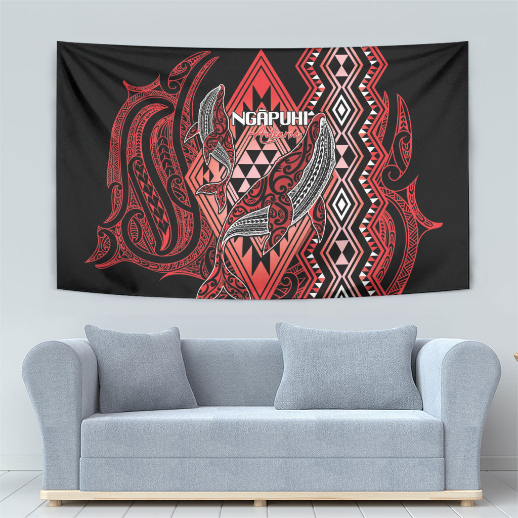 Aotearoa Iwi Ngapuhi Tapestry NZ Maori Humpback Whale Taniko Motifs