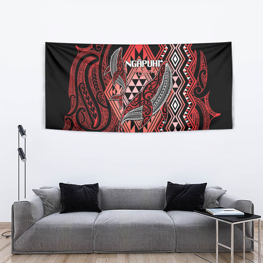Aotearoa Iwi Ngapuhi Tapestry NZ Maori Humpback Whale Taniko Motifs