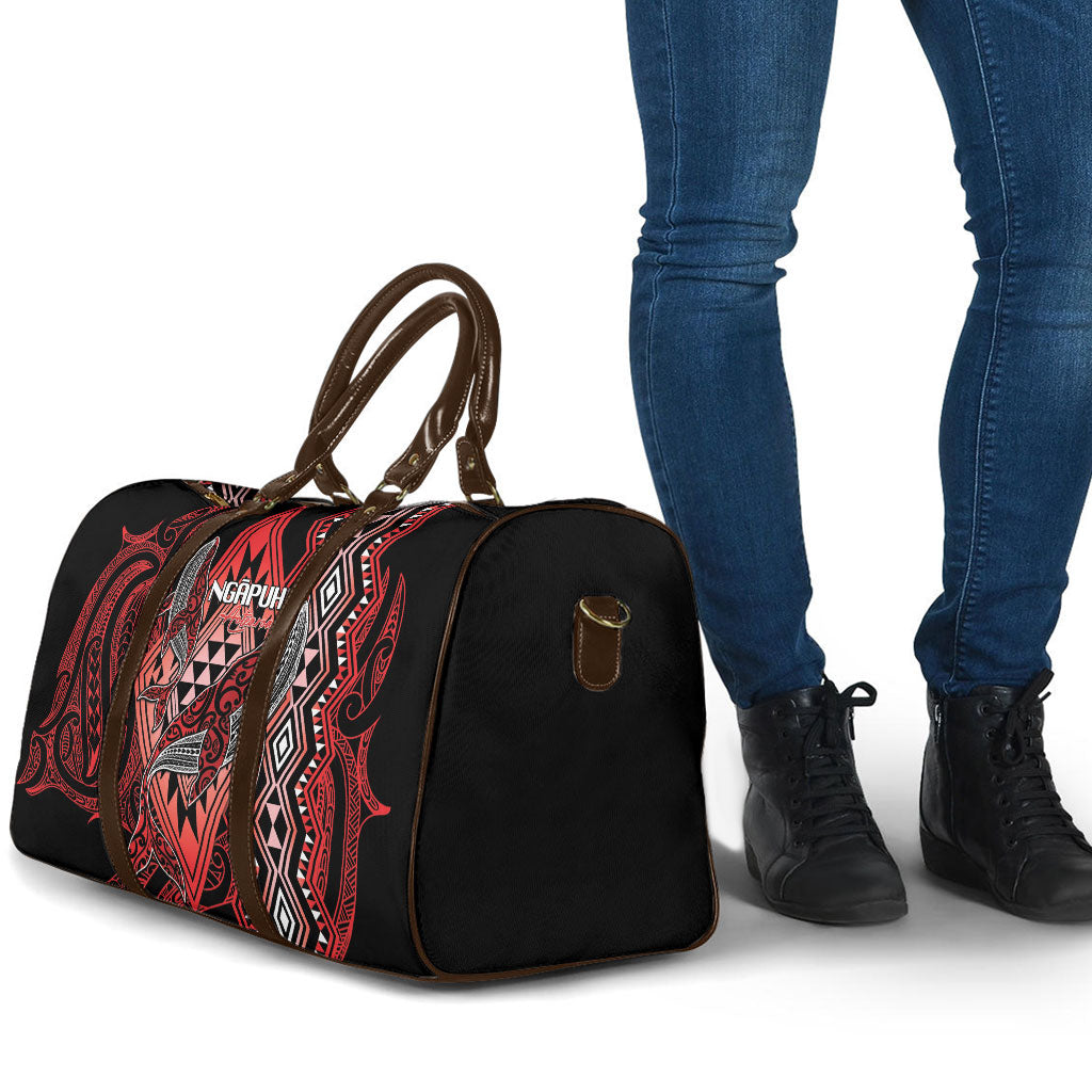 Aotearoa Iwi Ngapuhi Travel Bag NZ Maori Humpback Whale Taniko Motifs