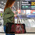 Aotearoa Iwi Ngapuhi Travel Bag NZ Maori Humpback Whale Taniko Motifs