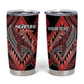 Aotearoa Iwi Ngapuhi Personalised Tumbler Cup NZ Maori Humpback Whale Taniko Motifs