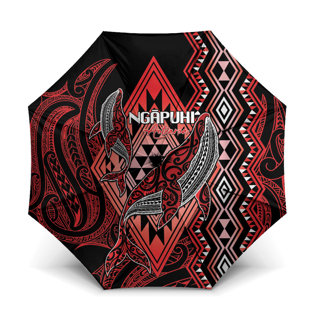 Aotearoa Iwi Ngapuhi Umbrella NZ Maori Humpback Whale Taniko Motifs