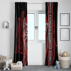 Aotearoa Iwi Ngapuhi Window Curtain NZ Maori Humpback Whale Taniko Motifs