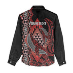 Aotearoa Iwi Ngapuhi Personalised Women Casual Shirt NZ Maori Humpback Whale Taniko Motifs
