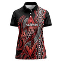 Aotearoa Iwi Ngapuhi Personalised Women Polo Shirt NZ Maori Humpback Whale Taniko Motifs