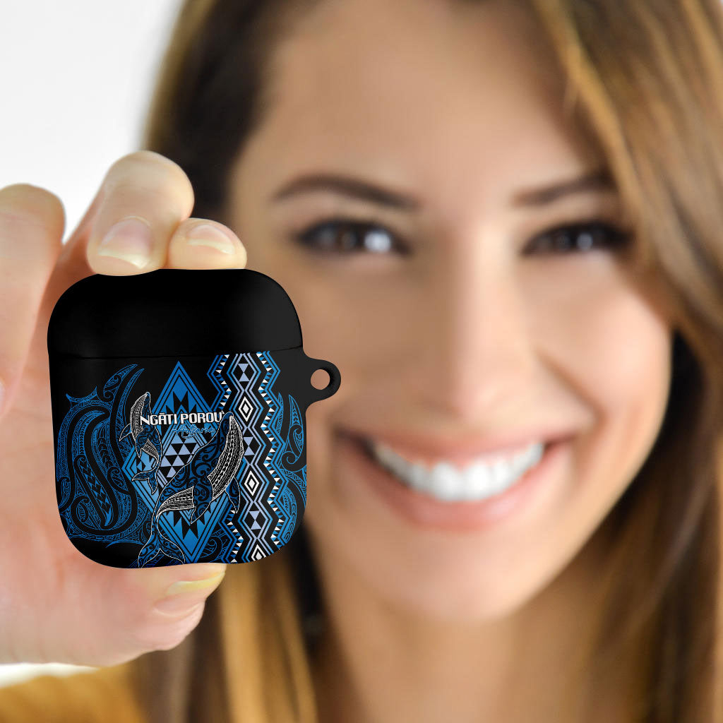 Aotearoa Iwi Ngati Porou AirPods Case NZ Maori Humpback Whale Taniko Motifs