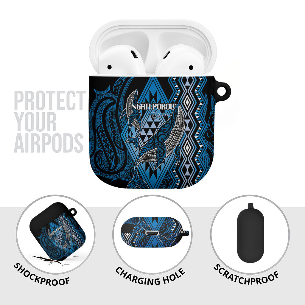 Aotearoa Iwi Ngati Porou AirPods Case NZ Maori Humpback Whale Taniko Motifs