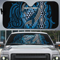Aotearoa Iwi Ngati Porou Auto Sun Shade NZ Maori Humpback Whale Taniko Motifs