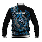 Aotearoa Iwi Ngati Porou Personalised Baseball Jacket NZ Maori Humpback Whale Taniko Motifs