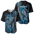 Aotearoa Iwi Ngati Porou Personalised Baseball Jersey NZ Maori Humpback Whale Taniko Motifs