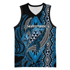 Aotearoa Iwi Ngati Porou Personalised Basketball Jersey NZ Maori Humpback Whale Taniko Motifs