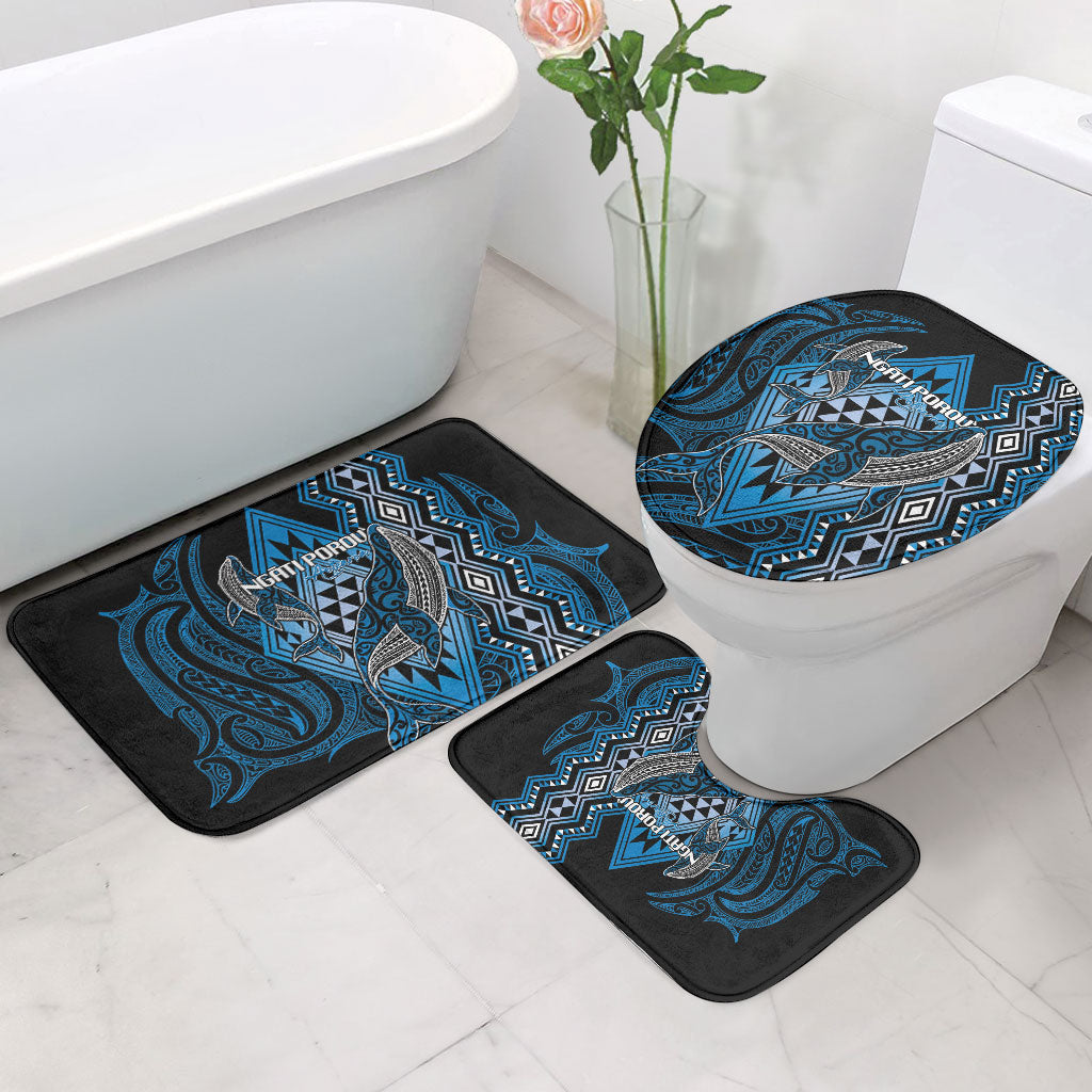 Aotearoa Iwi Ngati Porou Bathroom Set NZ Maori Humpback Whale Taniko Motifs