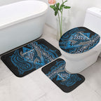 Aotearoa Iwi Ngati Porou Bathroom Set NZ Maori Humpback Whale Taniko Motifs