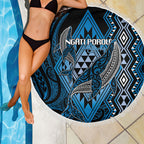 Aotearoa Iwi Ngati Porou Beach Blanket NZ Maori Humpback Whale Taniko Motifs