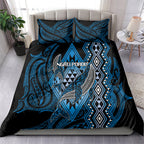 Aotearoa Iwi Ngati Porou Bedding Set NZ Maori Humpback Whale Taniko Motifs