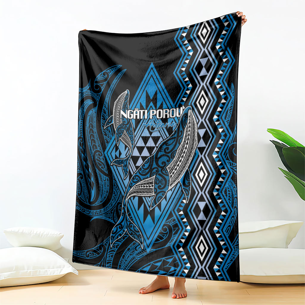 Aotearoa Iwi Ngati Porou Blanket NZ Maori Humpback Whale Taniko Motifs