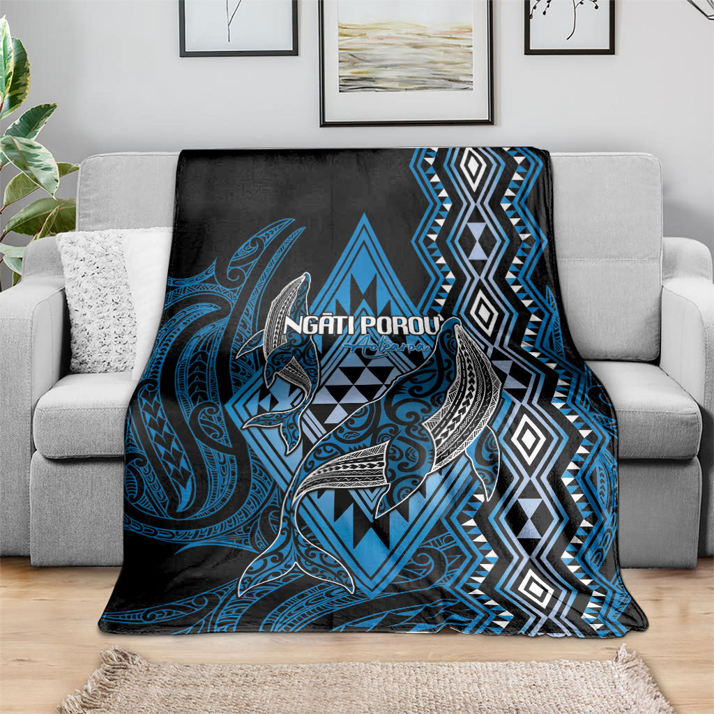 Aotearoa Iwi Ngati Porou Blanket NZ Maori Humpback Whale Taniko Motifs