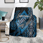 Aotearoa Iwi Ngati Porou Blanket NZ Maori Humpback Whale Taniko Motifs