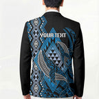 Aotearoa Iwi Ngati Porou Personalised Blazer NZ Maori Humpback Whale Taniko Motifs