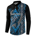 Aotearoa Iwi Ngati Porou Personalised Button Sweatshirt NZ Maori Humpback Whale Taniko Motifs