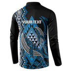 Aotearoa Iwi Ngati Porou Personalised Button Sweatshirt NZ Maori Humpback Whale Taniko Motifs