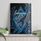 Aotearoa Iwi Ngati Porou Canvas Wall Art NZ Maori Humpback Whale Taniko Motifs