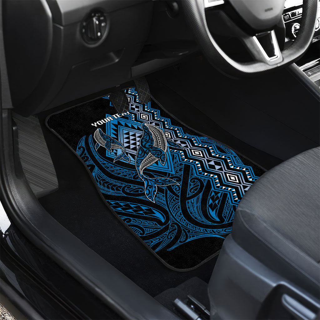 Aotearoa Iwi Ngati Porou Personalised Car Mats NZ Maori Humpback Whale Taniko Motifs