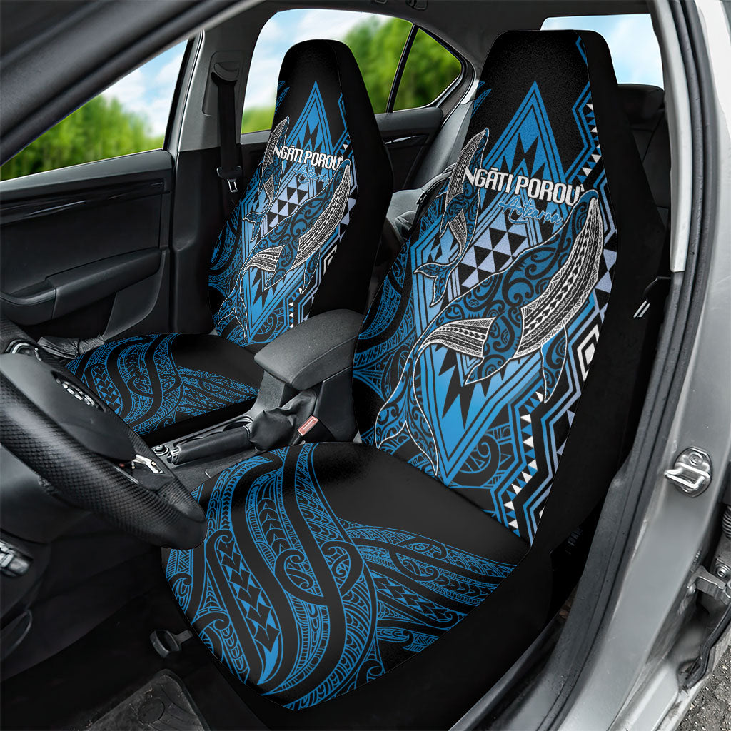 Aotearoa Iwi Ngati Porou Car Seat Cover NZ Maori Humpback Whale Taniko Motifs